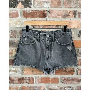 Madewell Gray Relaxed Denim Jean Shorts, 28